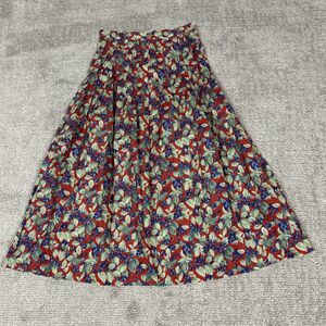 Cullinane Skirt Womens 10 Maxi Blueberries Leaf Prairie Cottagecore USA Vintage